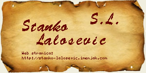 Stanko Lalošević vizit kartica